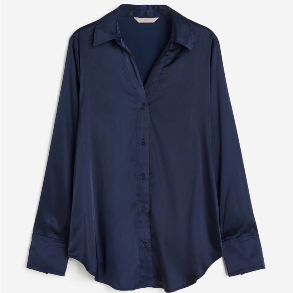 Satin V-neck Blouse size Small